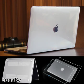 AmaBe Za Apple MacBook Air Pro Retina 11 12 13 15 / Nova Air 13 / Pro 13 15 Kristalno Trdo Lupino, Laptop Zajema Primeru