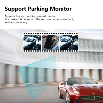 KDsafe Dash Cam Avto DVR Kamera Full HD 1080P Dvojno Objektiv Night Vision G-senzor širokokotni Dashcam nadzorni Plošči 24H Parkiranje Recoder