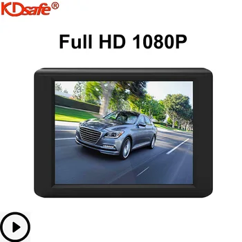 KDsafe Dash Cam Avto DVR Kamera Full HD 1080P Dvojno Objektiv Night Vision G-senzor širokokotni Dashcam nadzorni Plošči 24H Parkiranje Recoder