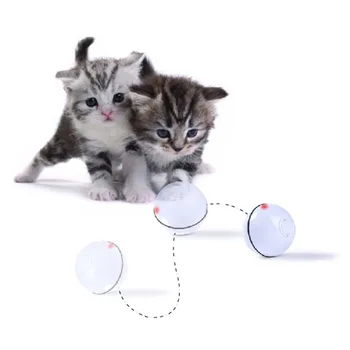 Hišnih Mačk Igrača za Psa LED Luči Auto Vozni Flash Žogo Igrače USB Polnjenje Pametne Hišne Skoki Žogo Lovi Žogo Igrača za Mačke