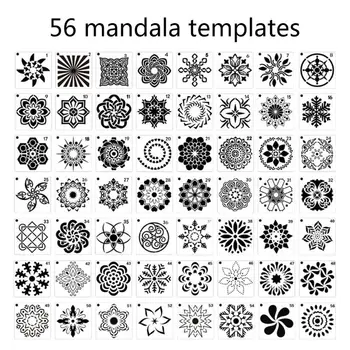 1 Nastavite 36/56 Pack Mandala Pika Slikarstvo Predloge Matrice, Mala Mandala Predlogo Matrice