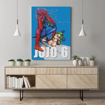 Jolyne Cujoh Kamen Ocean JoJo Bizarno Doma Dekoracijo Tiskanja Barvanje Slike Wall Art Modular Platno Plakat Postelji V Ozadju