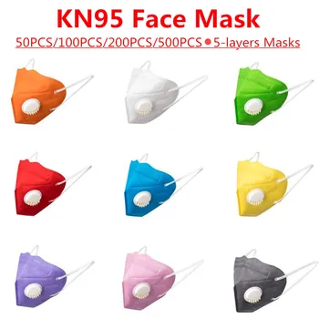 50Pcs/100 kozarcev/200Pcs 5-plasti Masko KN95 PM2.5 Filter 95% KN95Mask Dustproof Zaščitna Mascarillas Usta Masko KN 95 maske za obraz