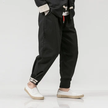 2020 Moških Harem hlače Moški Hip hop Cross-hlače Sweatpants Jeseni Moški Joggers Kitajske Tradicionalne Harajuku Hlače Dropshipping