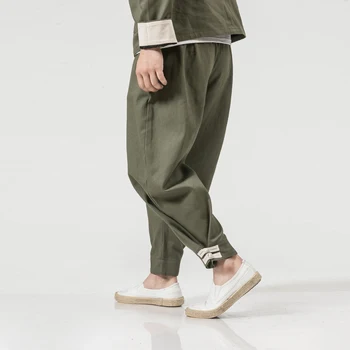 2020 Moških Harem hlače Moški Hip hop Cross-hlače Sweatpants Jeseni Moški Joggers Kitajske Tradicionalne Harajuku Hlače Dropshipping