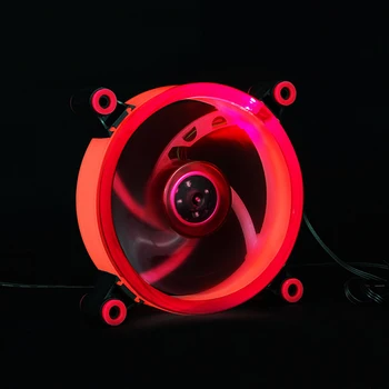 Najnovejši Enobarvni Rdeča LED 12 cm Ventilatorji za Hlajenje Komponent Računalnika Ohišje Ventilatorja Pregleden Namizni Računalnik Gostiteljice Hladilni Ventilator Tiho