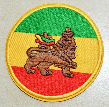 VROČE PRODAJO! ~Zastavo Kraljestva judom ~ rasta rastafarai lev judom reggae železa na obliž,Appliques, Narejeni iz blaga, Kakovost