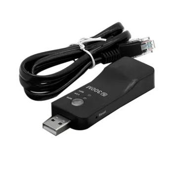 USB TV WiFi Dongle Adapterja 300Mbps Univerzalni Brezžični Sprejemnik RJ45 WPS za Samsung LG Sony Smart TV