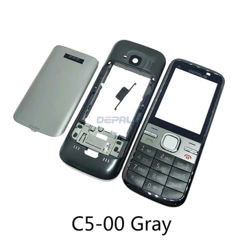 Za Nokia c5-00 C5 E52 Ohišje Spredaj Faceplate Okvir Kritje Primera+Zadnji pokrovček/pokrov baterije pokrov+Tipkovnica