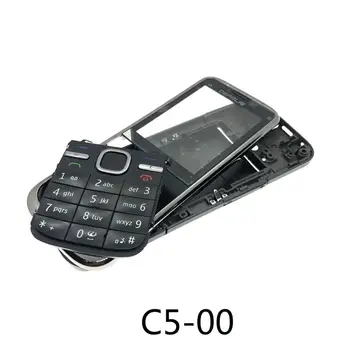 Za Nokia c5-00 C5 E52 Ohišje Spredaj Faceplate Okvir Kritje Primera+Zadnji pokrovček/pokrov baterije pokrov+Tipkovnica