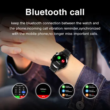 Pametno Gledati Moške Bluetooth Klic po Meri Izbiranje E1-2 Nepremočljiva Smartwatch Polni, Zaslon na Dotik, Športna Fitnes Tracker Za Android IOS