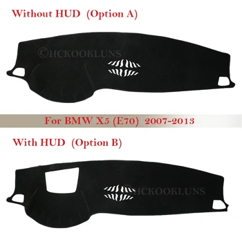 Nadzorna plošča Pokrov Zaščitni Ploščici za BMW X5 E70 2007~2013 Avtomobilski Pribor, Armatura Odbor Dežnik Preprogo Anti-UV Preprogo Mat 2011 2012
