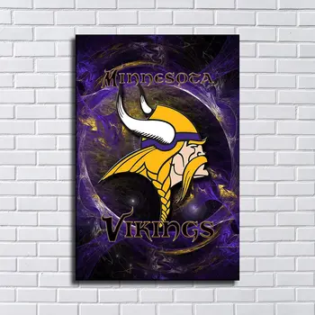 Ameriški Nogomet Minnesota Vikings Prijavite Šport Velik Steno za dnevno Sobo Tiskanja Slikarstvo Artwor