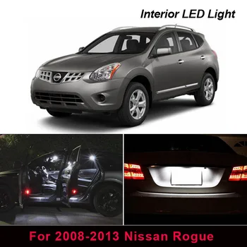 9Pcs Xenon Bela LED Osvetlitev Notranjosti Paket Komplet Za Obdobje 2008-2013 Nissan Lopov Zemljevid Dome Trunk registrske Tablice Svetlobe