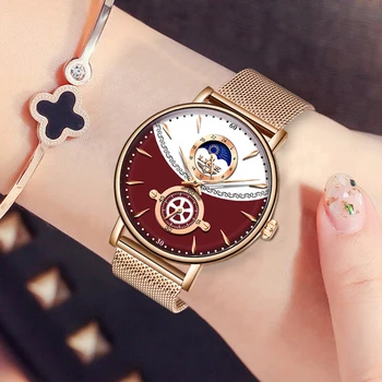 Reloj Mujer LIGE 2020 Nova Ura Ženske Luksuznih Blagovnih znamk Ure Preprost Quartz Gospe Nepremočljiva ročno uro Ženska Moda Priložnostne Watch