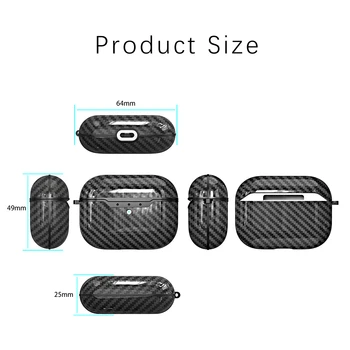 Šport Primeru Za Airpods Pro Ogljikovih Vlaken Polje Bluetooth Brezžične Slušalke Vrečko S Polnjenjem Vrečko Za Airpods Pro Človek Pokrov