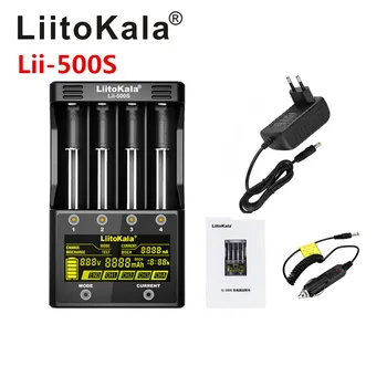 LiitoKala Lii-500S Polnilnik baterij 18650 Baterija Polnilnik Za 18650 26650 21700 AAA AA Baterije Test Zmogljivost Baterije Dotik Sensi