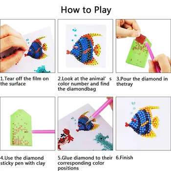 5D DIY 18PCS Diamond Slikarstvo Kompleti za Otroke Nalepke in Odrasle Začetnike Barve z Diamanti Kompleti Umetnosti Obrti Enostaven za Barve