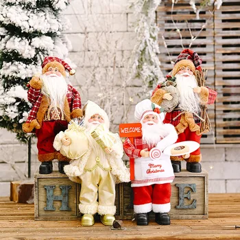 Santa Claus Tradicionalni Božični Santa Figur Decors Xmas Tree Tabela Baubles