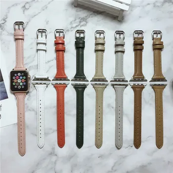 Uradni Pravega Usnja band za Apple watch 6 se 5 4 3 2 1 pravo Usnje Zapestnica Zamenjati Trak Watchband iWatch Dodatki