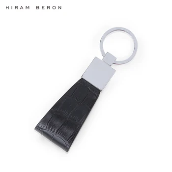 Hiram Beron Ključa Imetnika Moških Pravega Usnja Keychain Kovinski Obroček za ključe po Meri Ime ali začetno storitev krokodil vzorec dropship