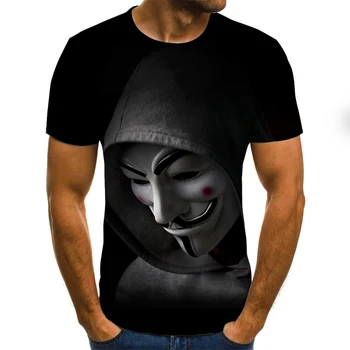 2020 novo klovn moška T-shirt kul klovn obraz vrhovi 3D tiskanih moda kratek rokav zabavno krog vratu majica trendy ulične