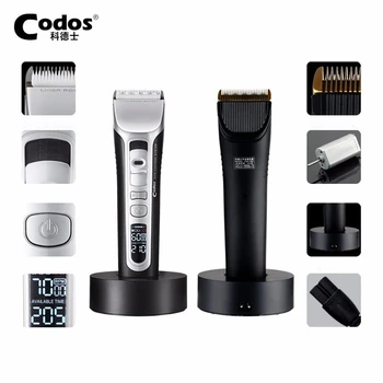 Codos CHC-968 Profesionalne frizerske Clipper Hair Trimmer Titana Keramično Rezilo Električni Sušilnik za rezalni Stroj, LCD Zaslon, 100-240V