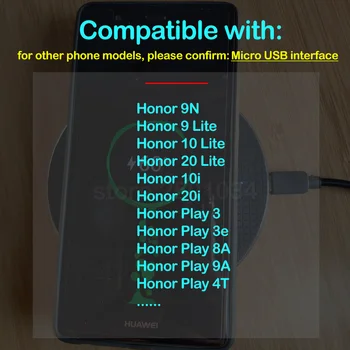 Qi Brezžično Polnjenje za Huawei Honor 10i 20i 9N 9 10 20 Lite Igrajo 4T 8A 9A 3E 3 Brezžični Polnilnik+Mikro USB Sprejemnik