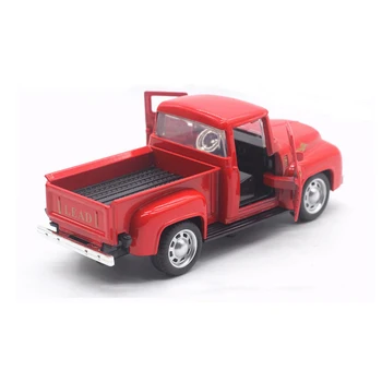 Rdeči Tovornjak Božič, Novo Leto Okrasnih Izdelkov Za Otroke Modela Avtomobila Kovinski Vozila S Premično Kolesa