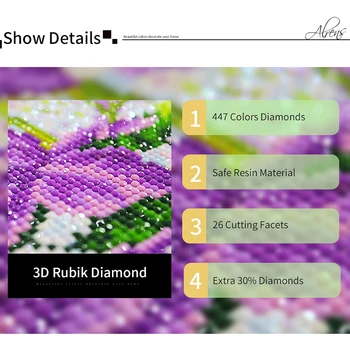 5D DIY Tulipanov Diamond Slikarstvo Navzkrižno Šiv Stenske Ure Polni Sveder Krog Diamond Vezenje Cvetje, Gledam Diamond Mozaik Slik