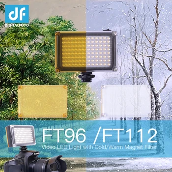 DF DIGITALFOTO Mini 96 LED Luči Foto Razsvetljava na Fotoaparat Hotshoe Zatemniti LED Lučka za Canon, Nikon, Sony Kamere DV DSLR