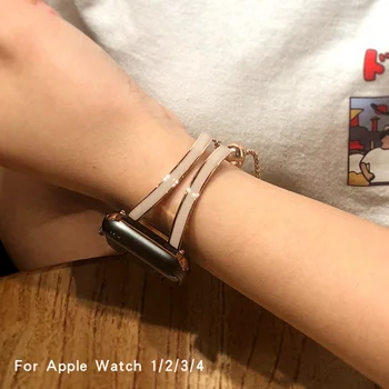 Ženske trak za Apple watch band 44 mm 40 mm iWatch band 38 mm 42mm zapestnica iz Nerjavečega jekla Apple ura SE 6 5 4 3 2 1 watchband