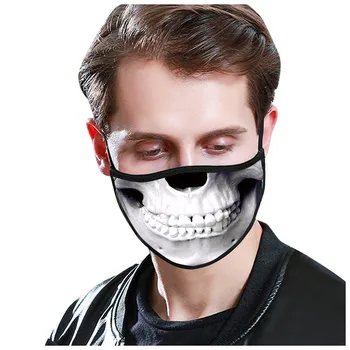 2 Pack Unisex Bombaž Dustproof Usta Masko Windproof Stroj Za Večkratno Uporabo Dihanje Maske Modni Tisk Maske Pokrov