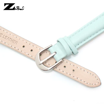 Pravega usnja zapestnica 14 mm 16 mm 18 mm 20 mm roza siva modra barva watchband ženska mehko band preprosto navaden usnjeno zapestnico