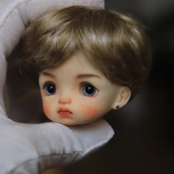 Obitsu OB11 lutka glavo z ličila z oči 1/8 BJD lutka glavo Glavo je mogoče odpreti z lasuljo k004