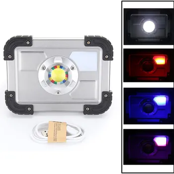 LED Reflektor 20w USB polnjenje Žaromet LED Žarometi, 18650 Polnilna Baterija Napaja Prenosni Led iskalnim kampiranje