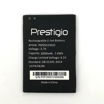 Prvotne 2000mAh PSP3512 DUO Baterija Za Prestigio Muze B3 Telefona Najnovejše Proizvodnje Visoke Kakovosti Baterija+Številko za Sledenje