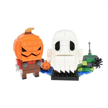 DIY MOC Halloween Buče Človek Duha Domači brickheadz Majhnih Delcev Gradnik DIY Igrače za otroke darila