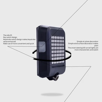 64 LED Samodejno Smer Kazalnik Kolesa Zadaj Luč USB Polnilne Kolesarjenje MTB Kolo Varnost Opozorilo smerokaze Svetlobe