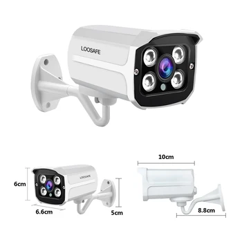 Loosafe POE Fotoaparat na Prostem Bullet Fotoaparat H265X Full HD 1080P Home Security Fotoaparat 5.0 MP Kamera za POE nadzorni Sistem LS-DZ20