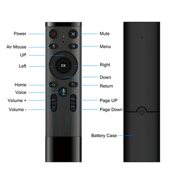 Glas Daljinski upravljalnik V5 Letenje Zraka Miško 2,4 GHz Brezžična tipkovnica Žiro Mikrofon Za Android TV Box T9 x96 mini h96 max plusVONTAR