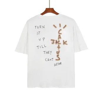 CACTUS JACK T srajce za Moške in ženske poletje Bombaž Hip Hop 2021 Mens t-majice MEGLO Harajuku natisnjeni Kratek Rokav Vrhovi Tees
