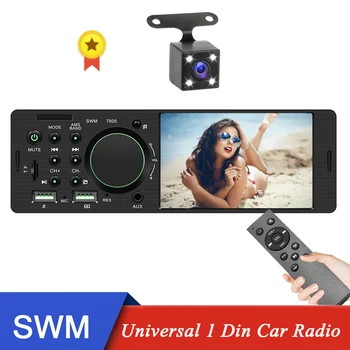 1 Din avtoradia Stereo Autoradio Auto Radio Par Coche USB, Bluetooth Prostoročno MP5 Predvajalnik Obratno Sliko Avtomobilski Stereo Radio 1din