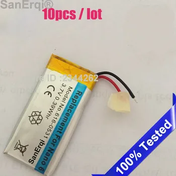 SanErqi 10pc / Veliko za iPod Nano 6 6. Gen 8gb 16gb Baterije Baterije Bateria Batteriej 3,7 v 300mAh baterije brez Orodja