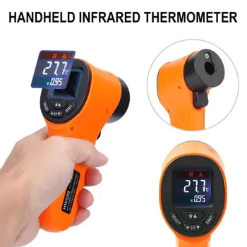 HW550 Ročni Infrardeči Termometer -50~550°C za peko na žaru Mesa, Mleka, Hrane Temperatura Pištolo brezkontaktno Kuhinja Digitalni Termometer Senzor