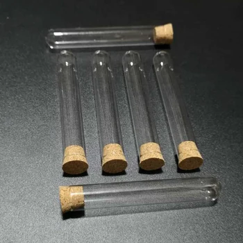 24pcs/veliko 12x100mm U-oblikovan spodnji Jasno, Steklene epruvete z zamaškom iz plute za vrste Labs/šole stekleni izdelki