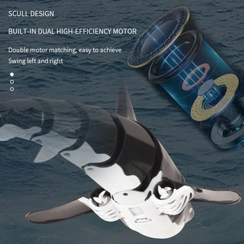 Daljinski Nadzor morskega Psa 2.4 G Električna Stimulacija RC Ribe 20 Minut, Baterija za Polnjenje Vode, Bazen, Igrače za Otroke