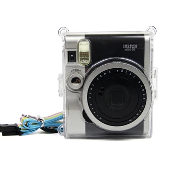 Za Fujifilm Instax Mini 90 Mini90 Instant Kamere Zaščitni Kristalno Jasno Torbica Težko Pokrivajo Vrečko Z Naramnico