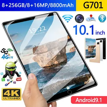 2020 Najnovejši G701 Tablet PC 256G 10.1 Palčni 4G Telefonski Klic Okta Core, 8GB RAM-a, 256GB ROM Android 9.1 8800mAh WiFi GPS Globalni Različici