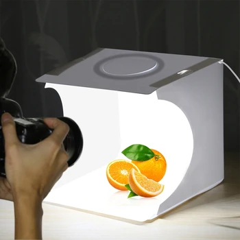 Mini Prenosni Polje Svetlobe Fotografiji Foto Studio Softbox S 6 Kulise za DSLR Fotoaparat Zložljiva Osvetljen Photobox svetlobne plošče Kompleti